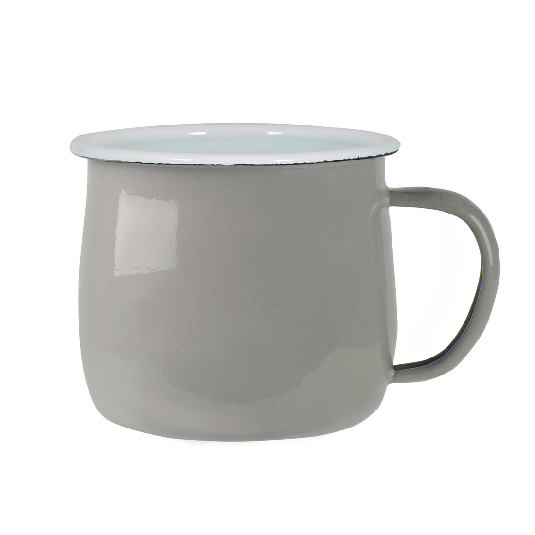 Argon Enamel Belly Mug Grey / White 375ml