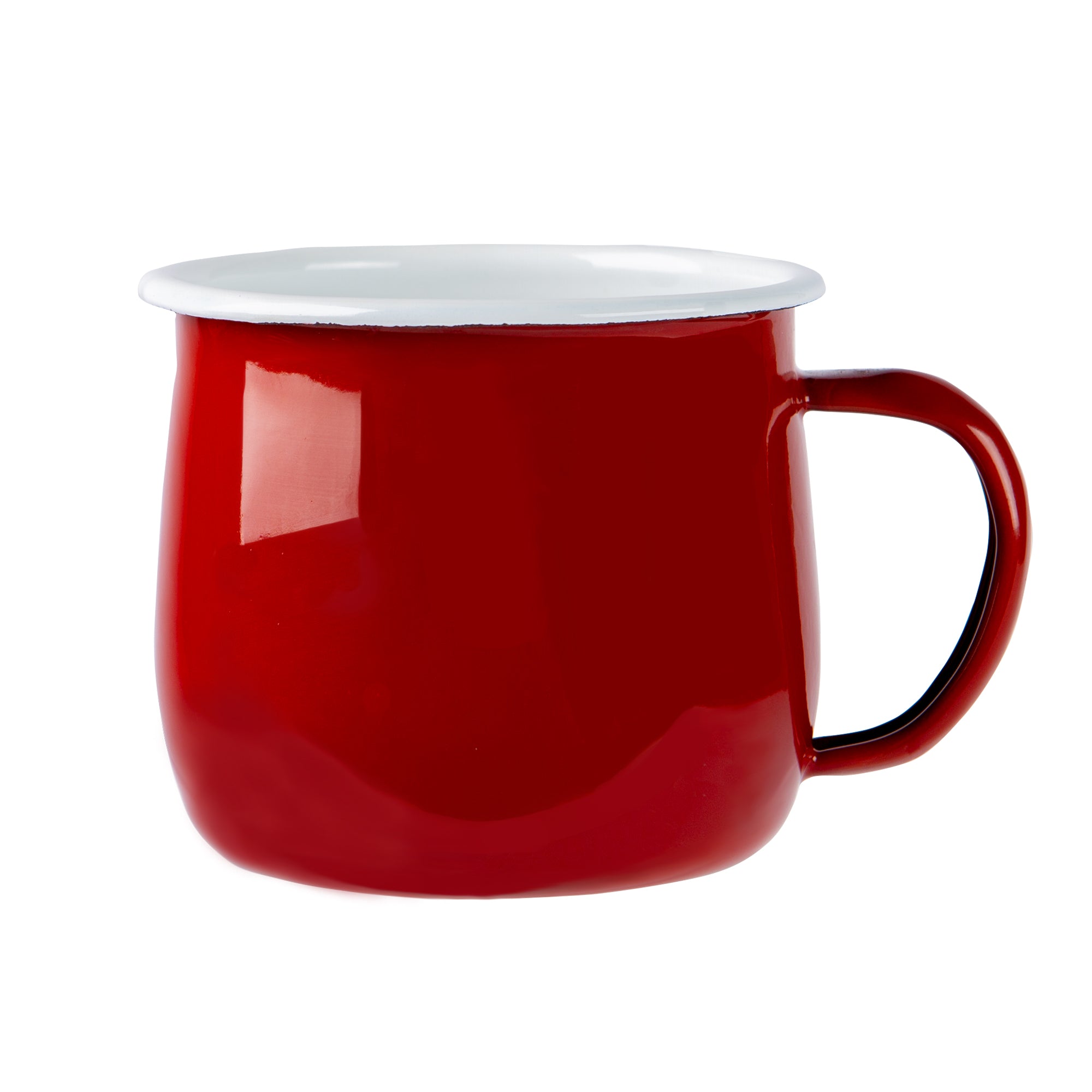 Argon Enamel Belly Mug Red / White 375ml
