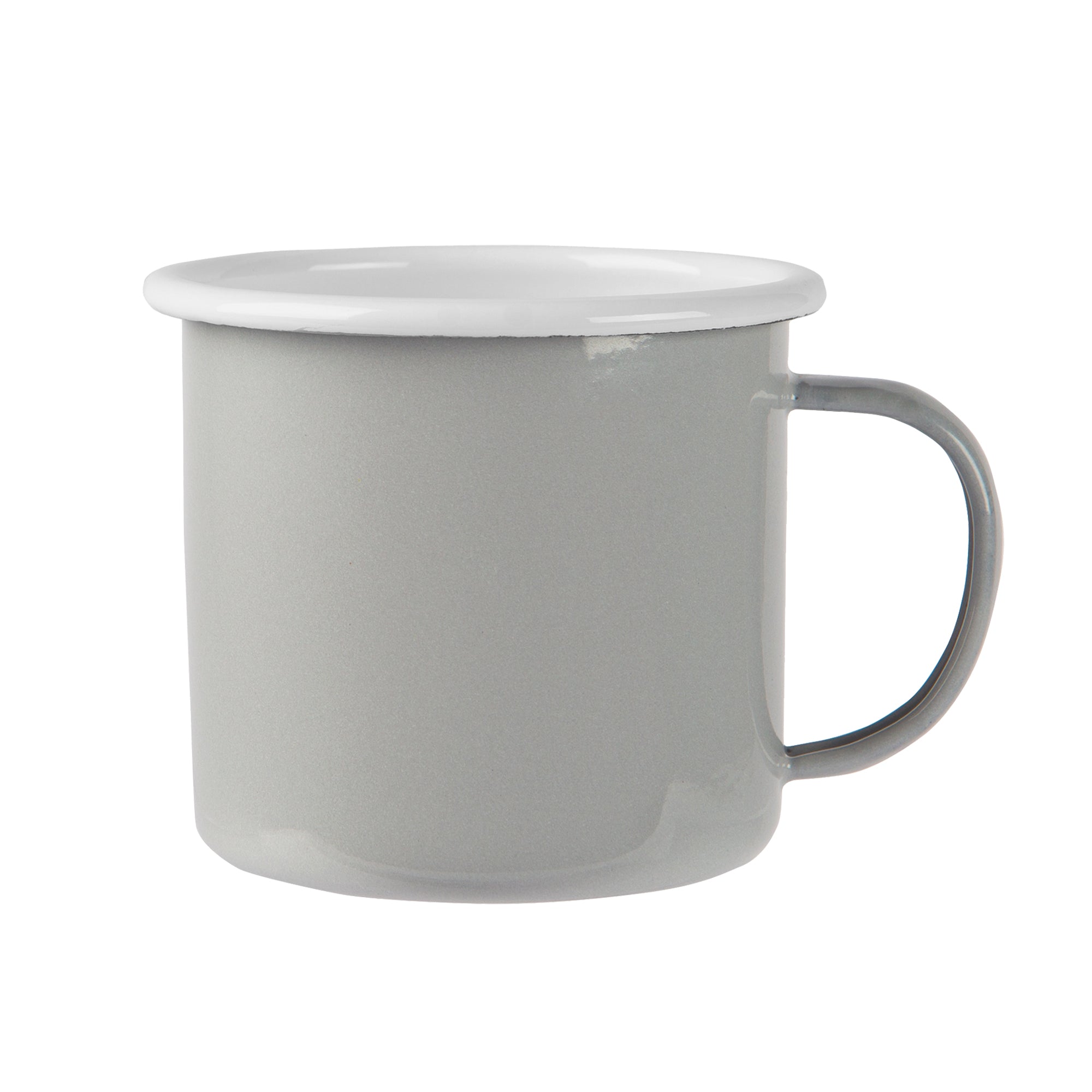 Argon Enamel Mug Grey / White 375ml