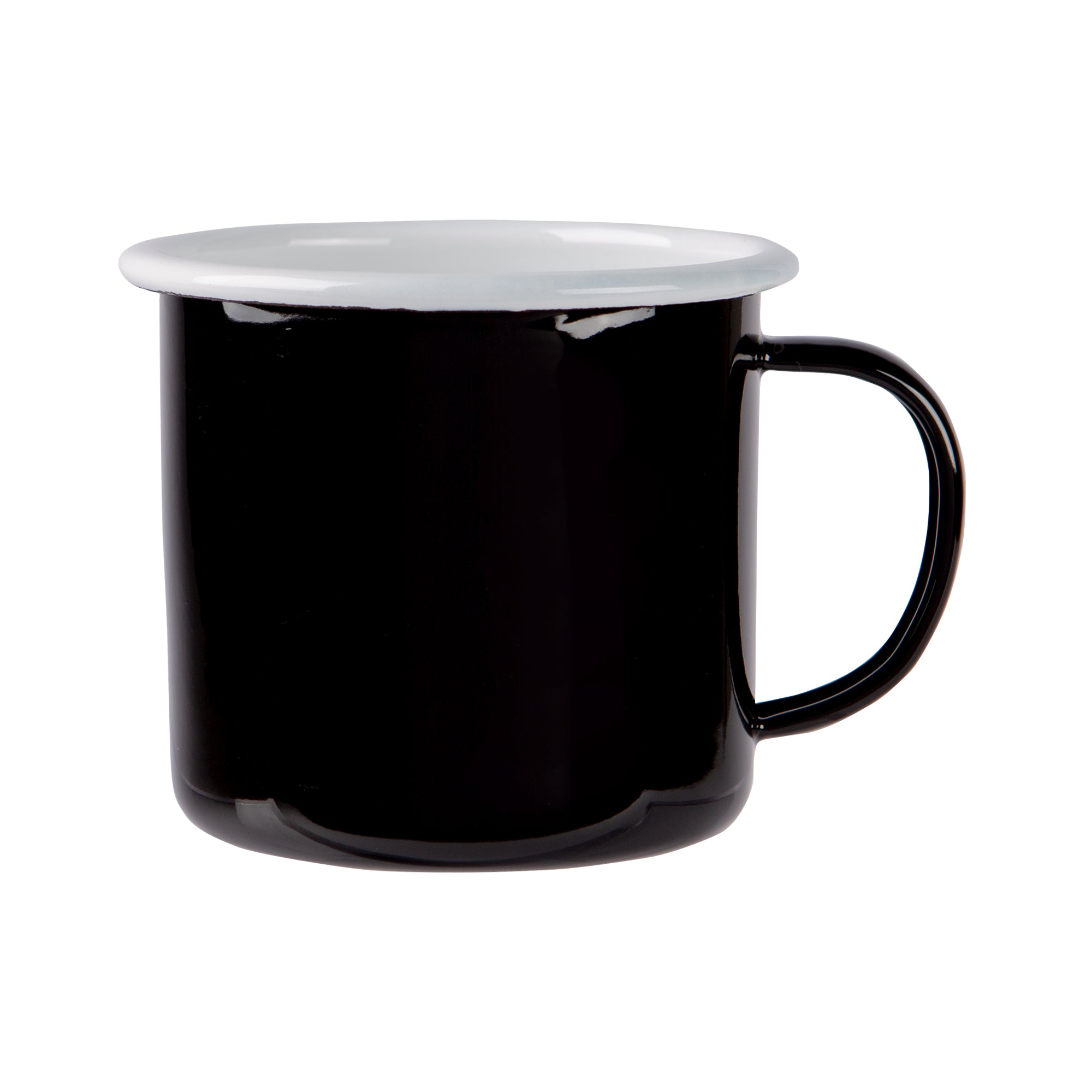 Argon Enamel Mug Black / White 375ml