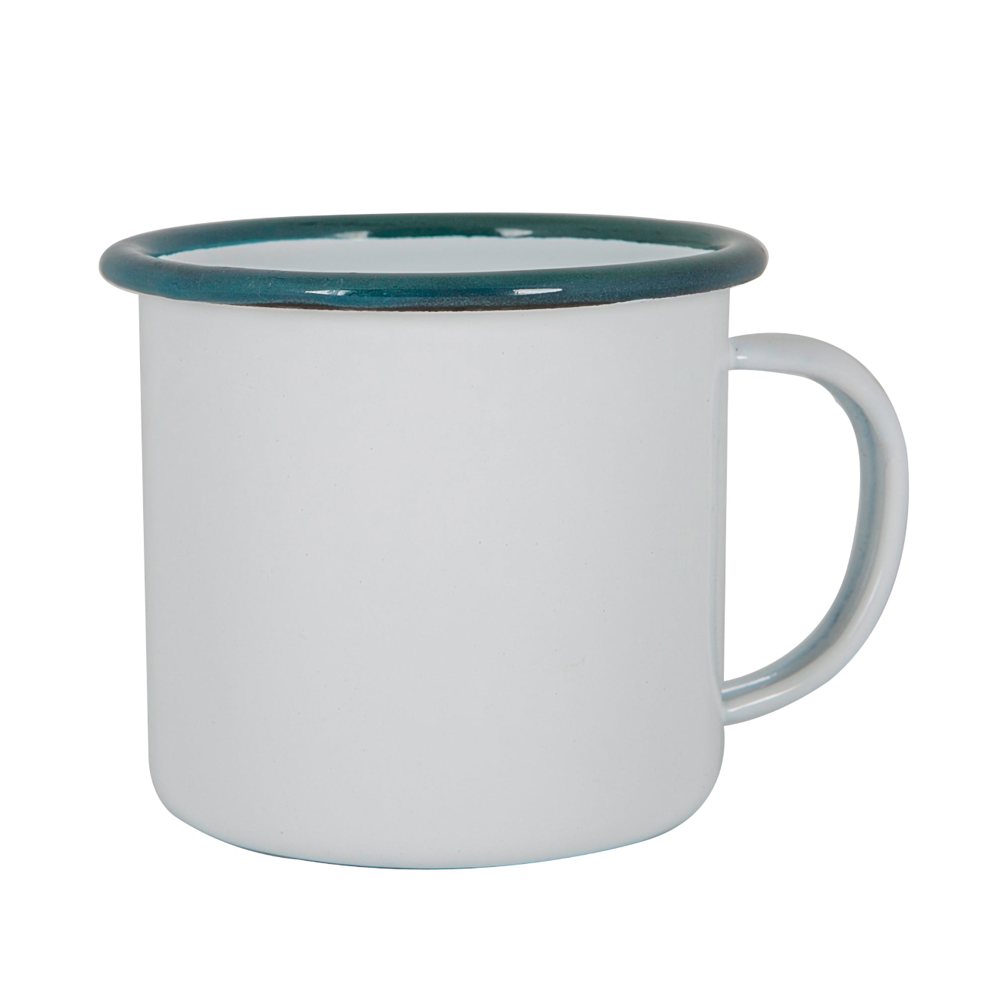 Argon Enamel Mug White / Green 375ml