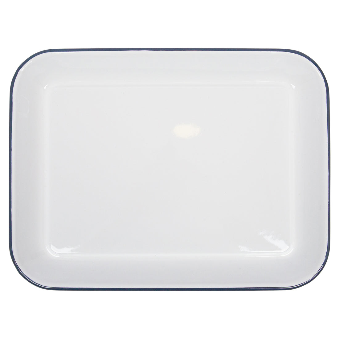 Argon Enamel Baking Tray Rectangle White/Blue
