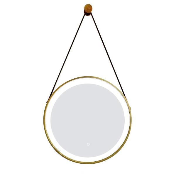 Tema Florence Ip44 Gold Hang Round Led Mirror 60Cm