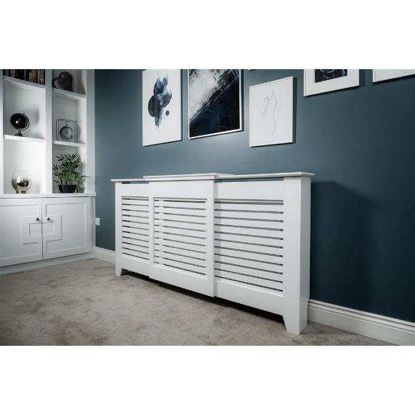 Tema Contemporary Adjustable Rad Cabinet White Medium