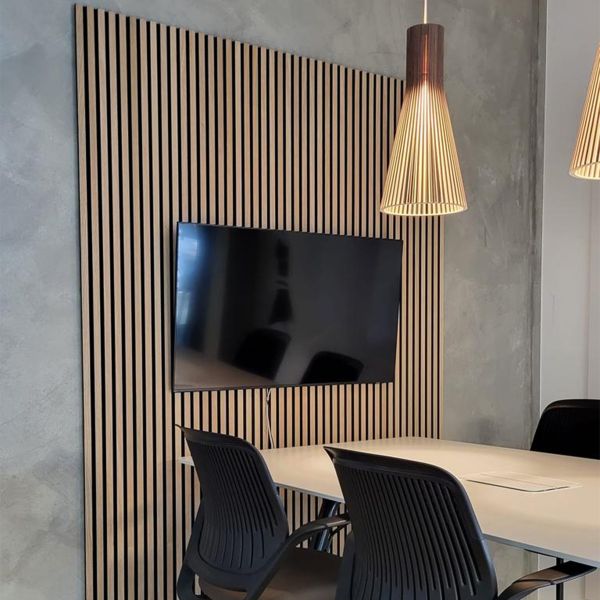 Fibrotech Light Oak Acoustic Wall Panel 2.44Mx605X22mm