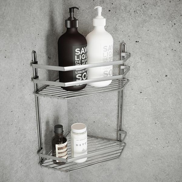 Euroshowers Wire Basket Corner Double 274X300X200mm