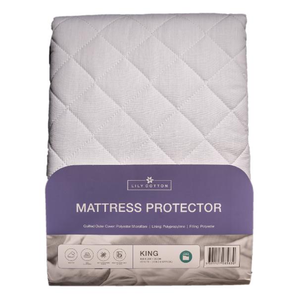 Lily Cotton Extra Deep Mattress Protector Super King Size