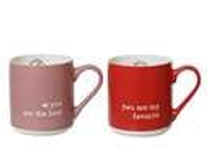 Porcelain Decal Mug 2 Assorted Colours