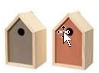 Decoris Garden Birdhouse Pinewood 2 Assorted