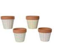 Decoris Home Citronella Candle Wax In Terracotta Pot 4 Assorted Colours