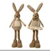 Polyester Bunny Standing Figure 50Cm 2 Assorted Designs