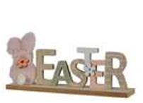Decoris Easter Text Bunny Ornament FSC Mix 70%