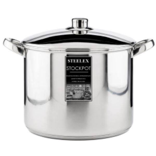 24Cm Steelex Stockpot /With Steel Lid