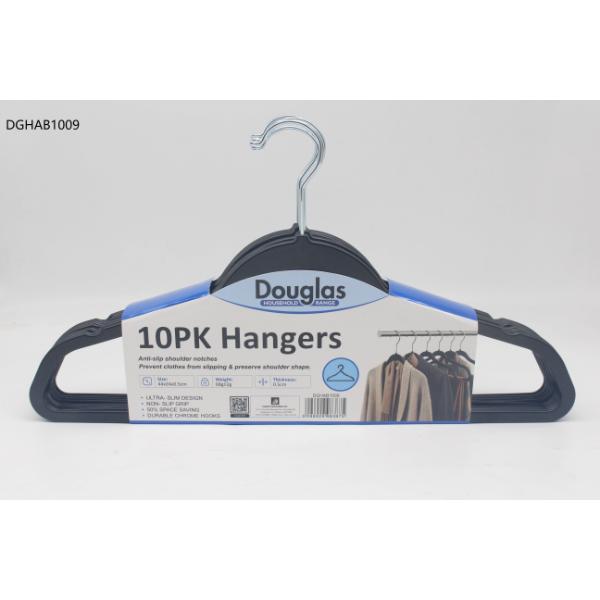 Douglas 10Pk Black Hangers