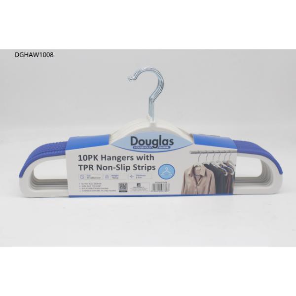 Douglas 10Pk Hangers With TPR Grip Strips