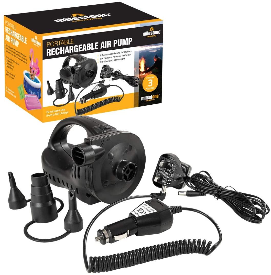 Milestone Camping Portable Rechargeable Air Pump