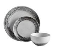 Nero Black And White 12PC Dinner Set