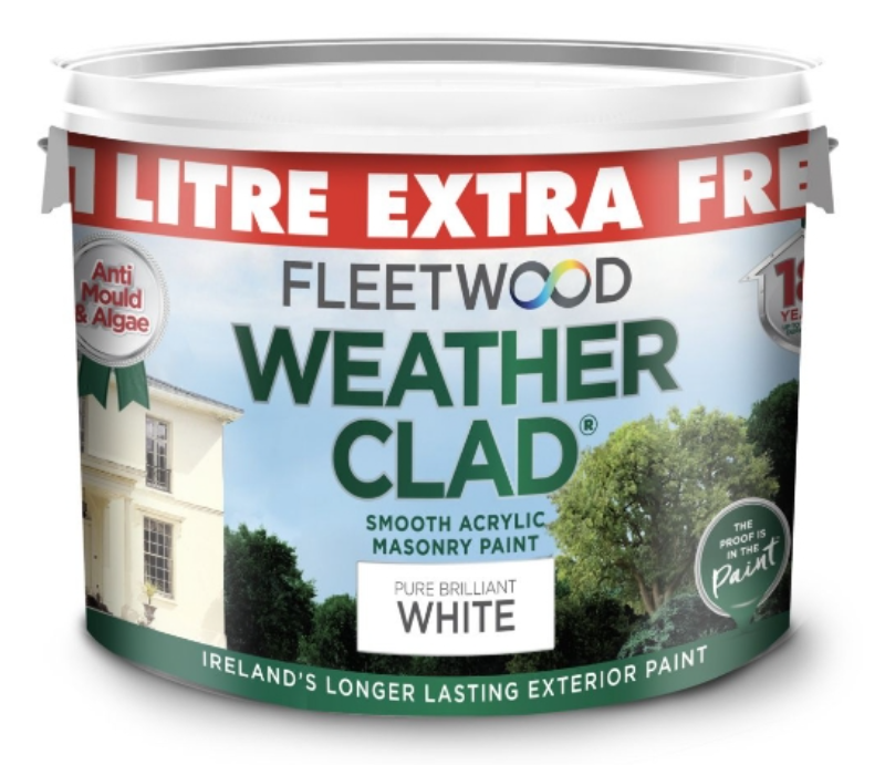 Fleetwood Weatherclad 9+1Ltr Extra Free Pure Brilliant White