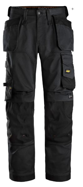 Snickers Allround Work Stretch Loose Fit Trousers + Holster Pocket W 33 & L 30 Navy/Black