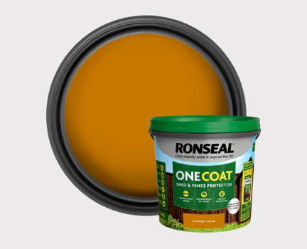 Ronseal Onecoat Shed & Fence Protector Harvest Gold 5L