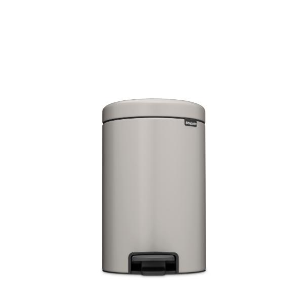 Brabantia NewIcon Pedal Bin Plastic Bucket 12L Soft Grey