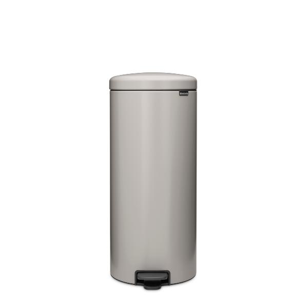 Brabantia NewIcon Pedal Bin Plastic Bucket 30L Soft Grey