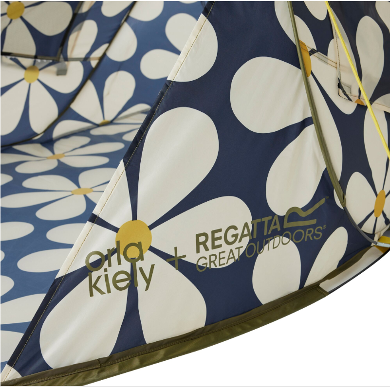 Regatta Orla Kiely Popup Beach Tent Daisy Black