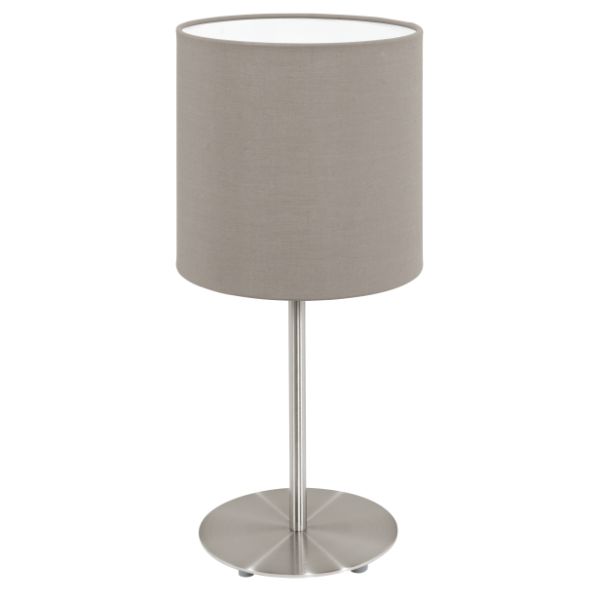 PASTERI Table Light Satin Nickel/ Taupe