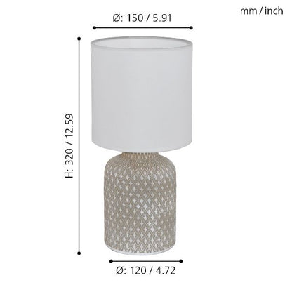 BELLARIVA Table Light 32cm Ceramic/ White