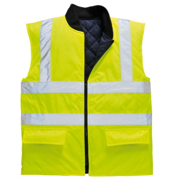 Portwest Hi-Vis Reversible Bodywarmer Yellow XXL