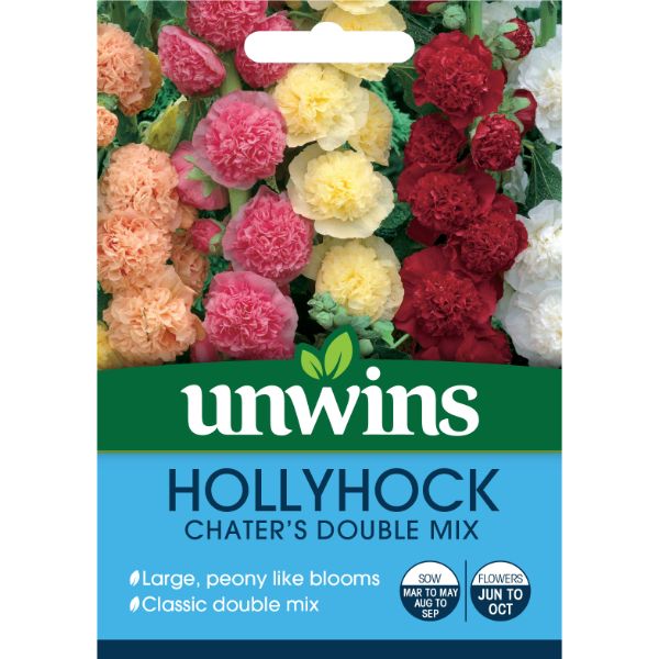 Unwins Seed Packet Hollyhock Mix