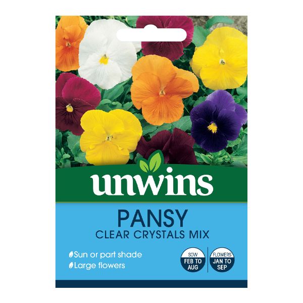 Unwins Seed Packet Pansy Clear Crystals Mix