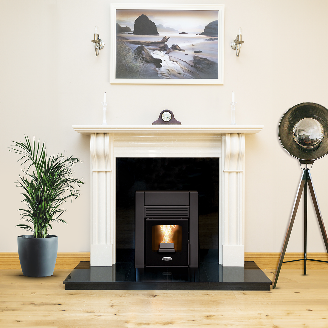 Stanley Cara Glass Pellet Insert Stove