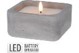 Candle In Grey Concrete Pot Led