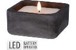 Candle In Black Concrete Pot Led