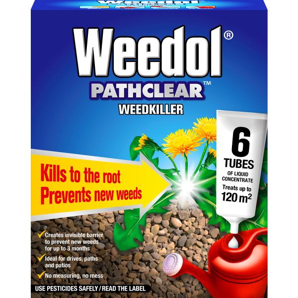 Weedol Pathclear Weedkiller Liquid Concentrate Tubes 6-Pack (120m²)
