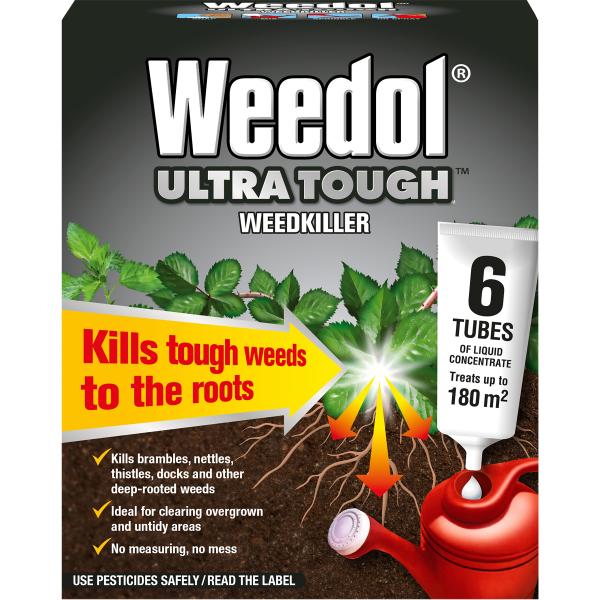 Weedol Ultra Tough Weedkiller Liquid Concentrate Tubes 6-Pack