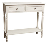 The Grange Collection Ivory 2 Drawer Console Table 91X33X81CM