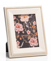 The Grange Collection Ivory & Gold Beaded Frame 5x7 inch