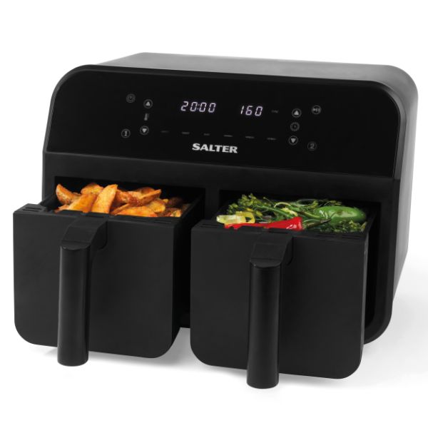 Salter Professional Dual Air Fryer Black 7.4L