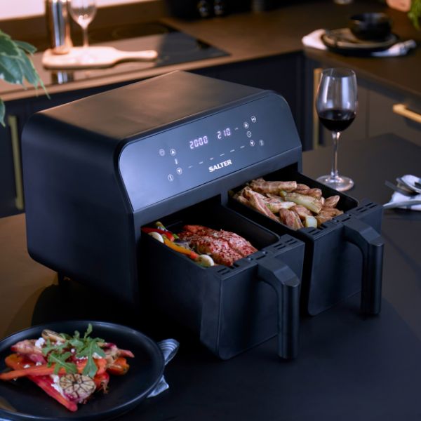 Salter Professional Dual Air Fryer Black 7.4L