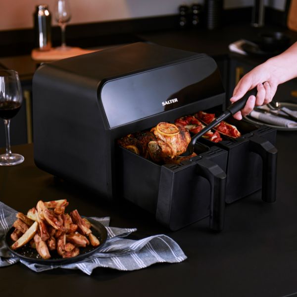 Salter Professional Dual Air Fryer Black 7.4L