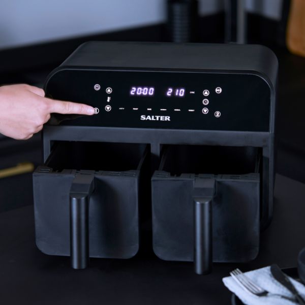 Salter Professional Dual Air Fryer Black 7.4L