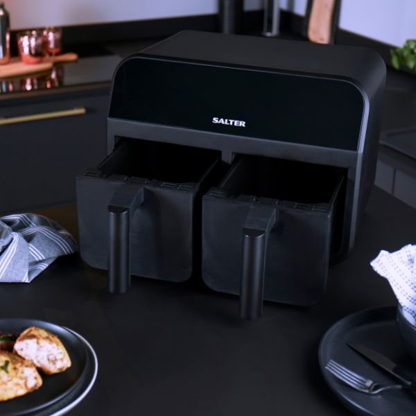 Salter Professional Dual Air Fryer Black 7.4L