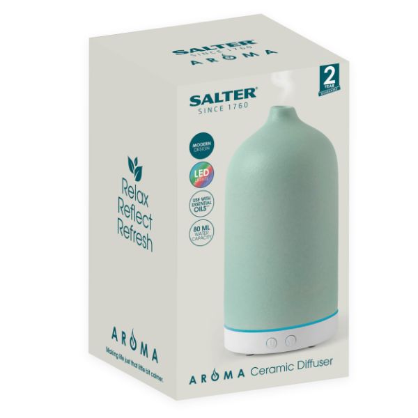 Salter 80Ml Ceramic Diffuser - Blue