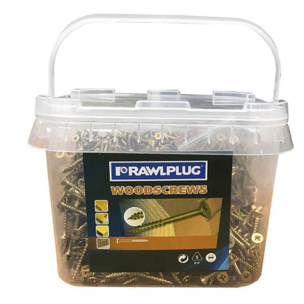 Rawl Tub Of Wood Screws 4 X 80 (350)