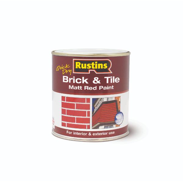 Rustins Brick & Tile Matt Red Paint Quick/ Dry 250ml
