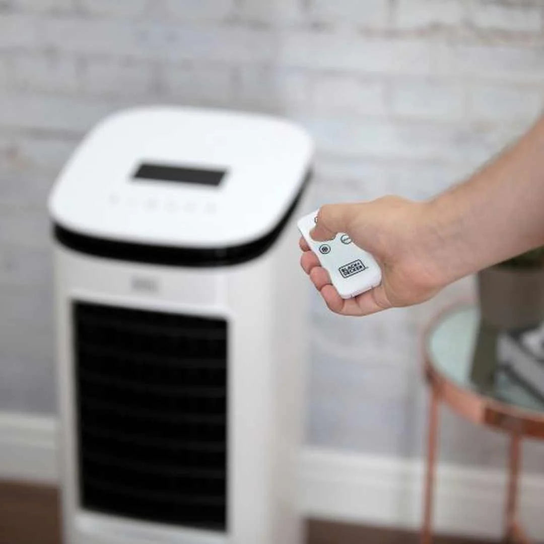 BLACK+DECKER 2-in-1 Air Cooler with 3 Speeds, 7 Litre Water Tank,
8hr Timer, Remote Control, White