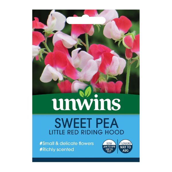Unwins Seed Packet Sweet Pea Little Red Riding Hood