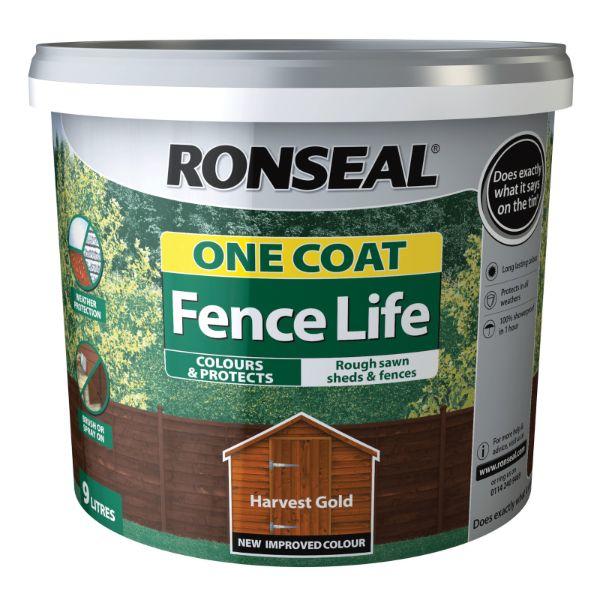 Ronseal One Coat Fencelife Harvest Gold 9L